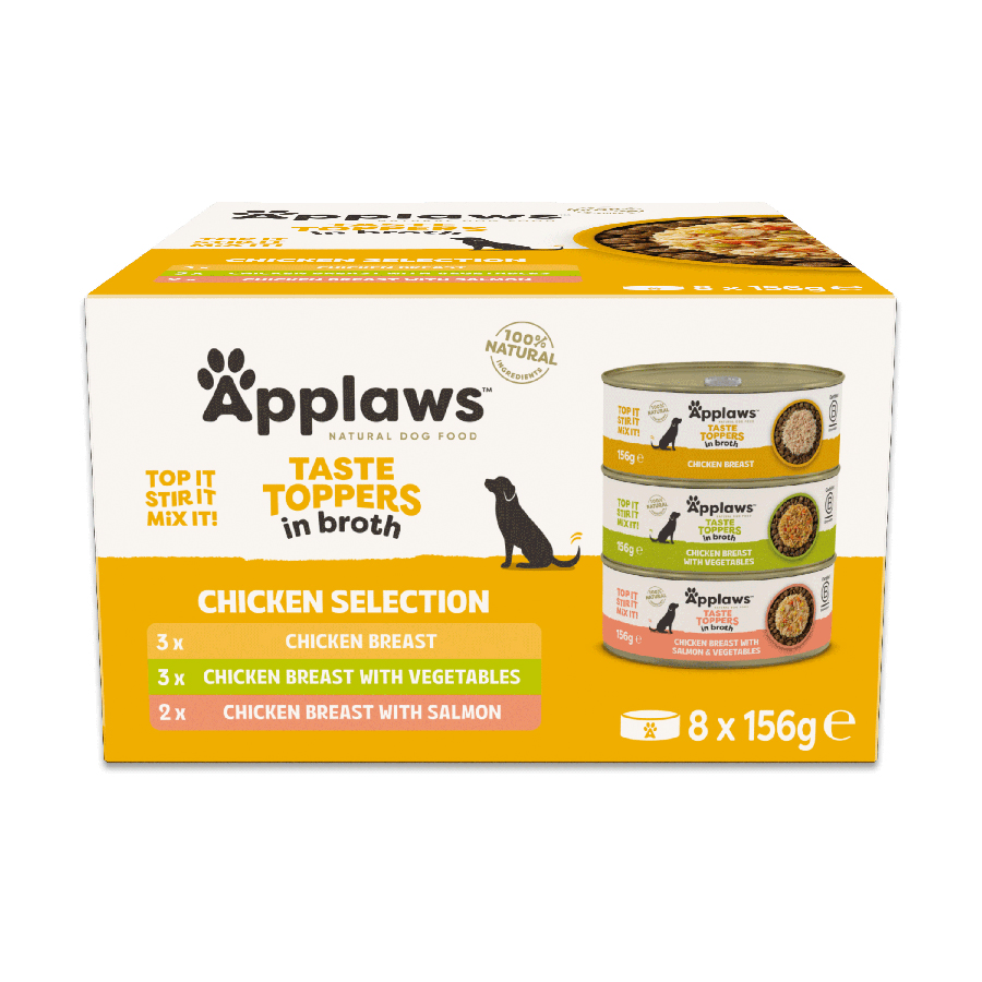 Applaws Taste Toppers Natural Adult Wet Dog Food Chicken Selection in Broth