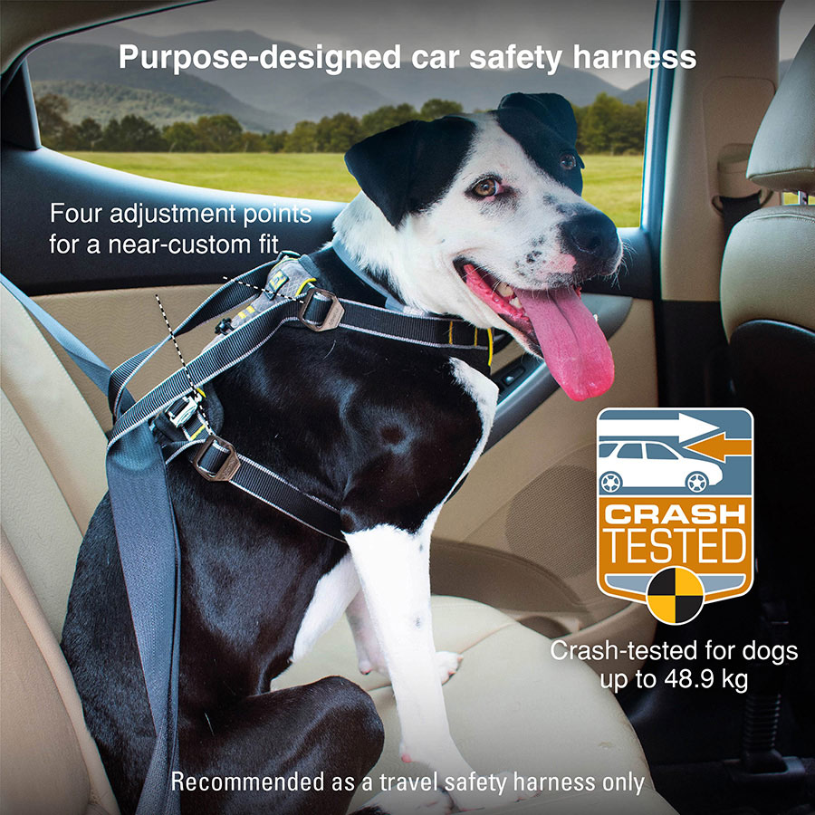 Kurgo Impact Crash Tested Dog Car Harness Black Pets