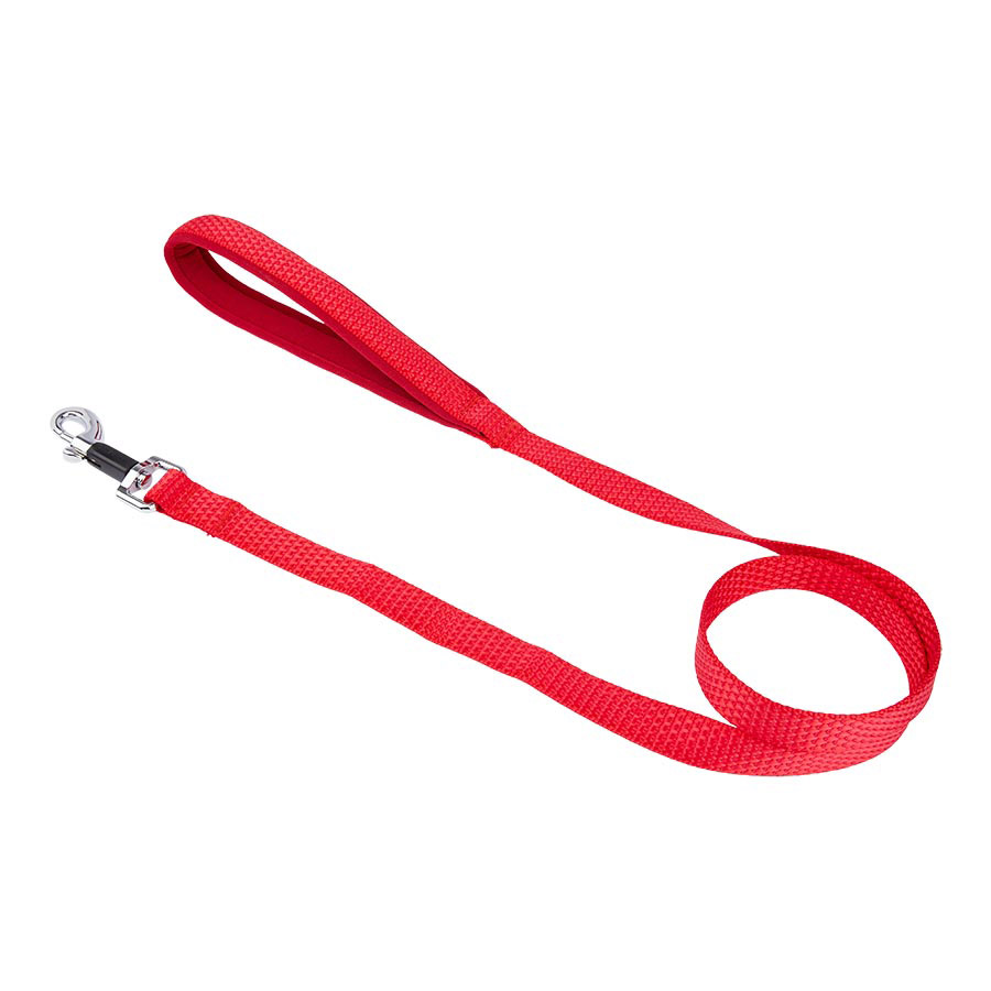 Pets at Home Design Woven Padded Dog Lead Red Medium/Large