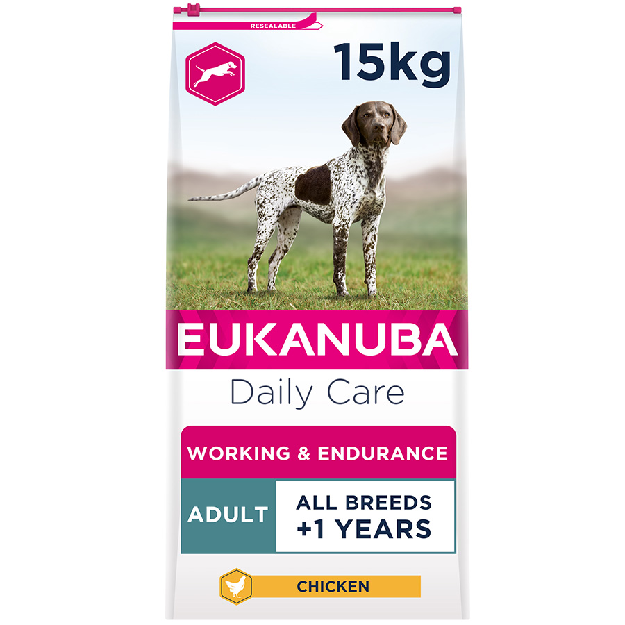 Eukanuba Daily Care Working Endurance Adult Dry Dog Food Chicken Pets