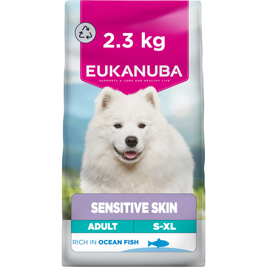 Eukanuba Daily Care Sensitive Skin Adult Dry Dog Food Fish