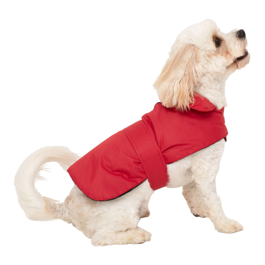 Pets at Home Fleece Lined Dog Coat Red | Pets