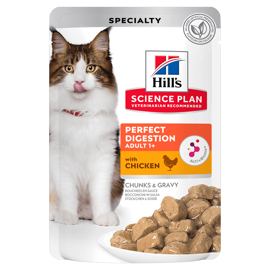Hill's Science Plan Perfect Digestion Wet Adult Cat Food Chicken