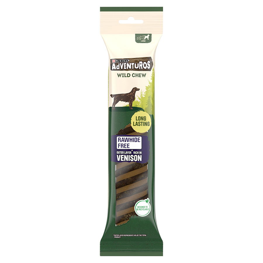 Adventuros Wild Chew Dog Treat Venison Large 200G