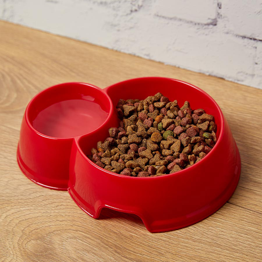 Pets at Home Double Diner Dog Bowls Bamboo Ceramic