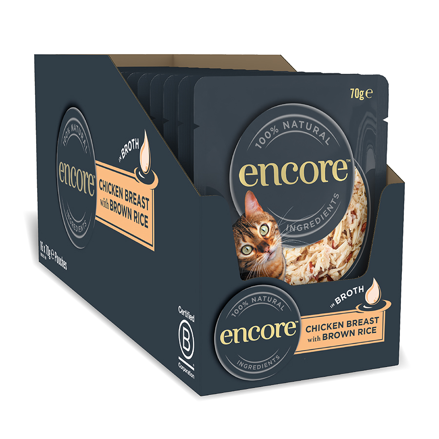 Encore Adult Wet Cat Food Chicken with Brown Rice Broth