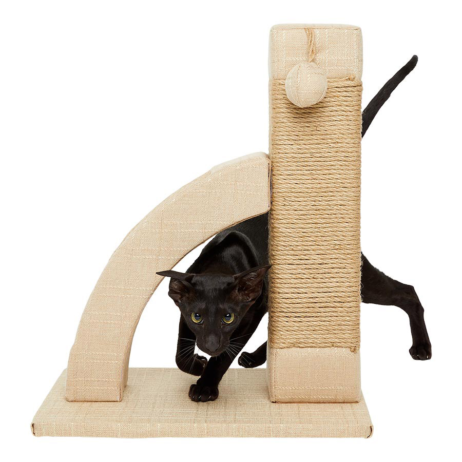 Black cat scratch post best sale