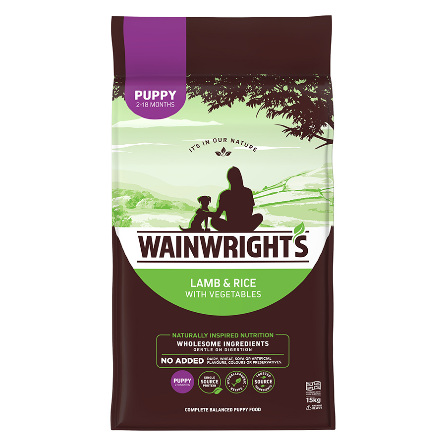 Wainwright s Puppy Dry Dog Food Lamb Rice Pets