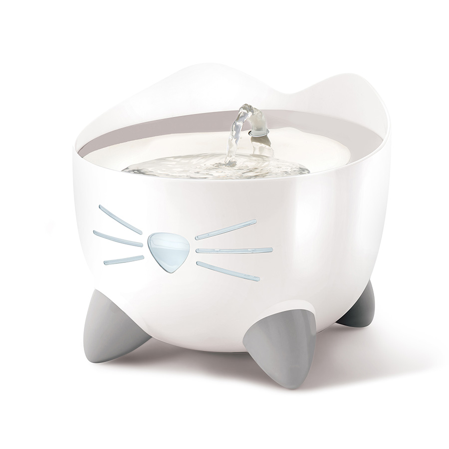 Catit PIXI Cat Drinking Fountain Stainless Steel White Pets