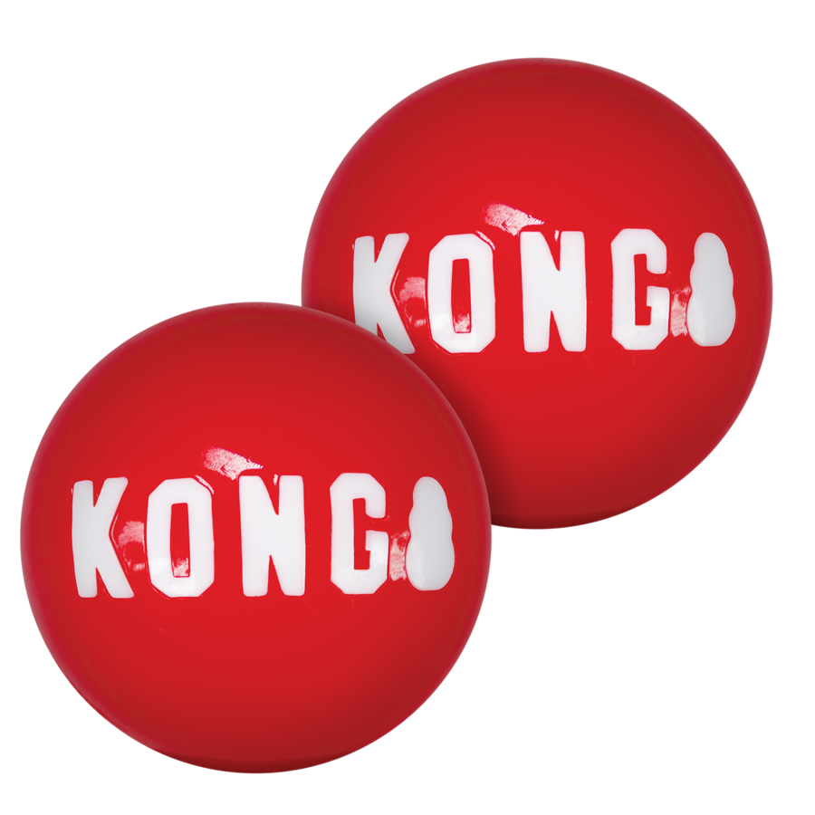 Kong Signature Sport Dog Toy Balls x2