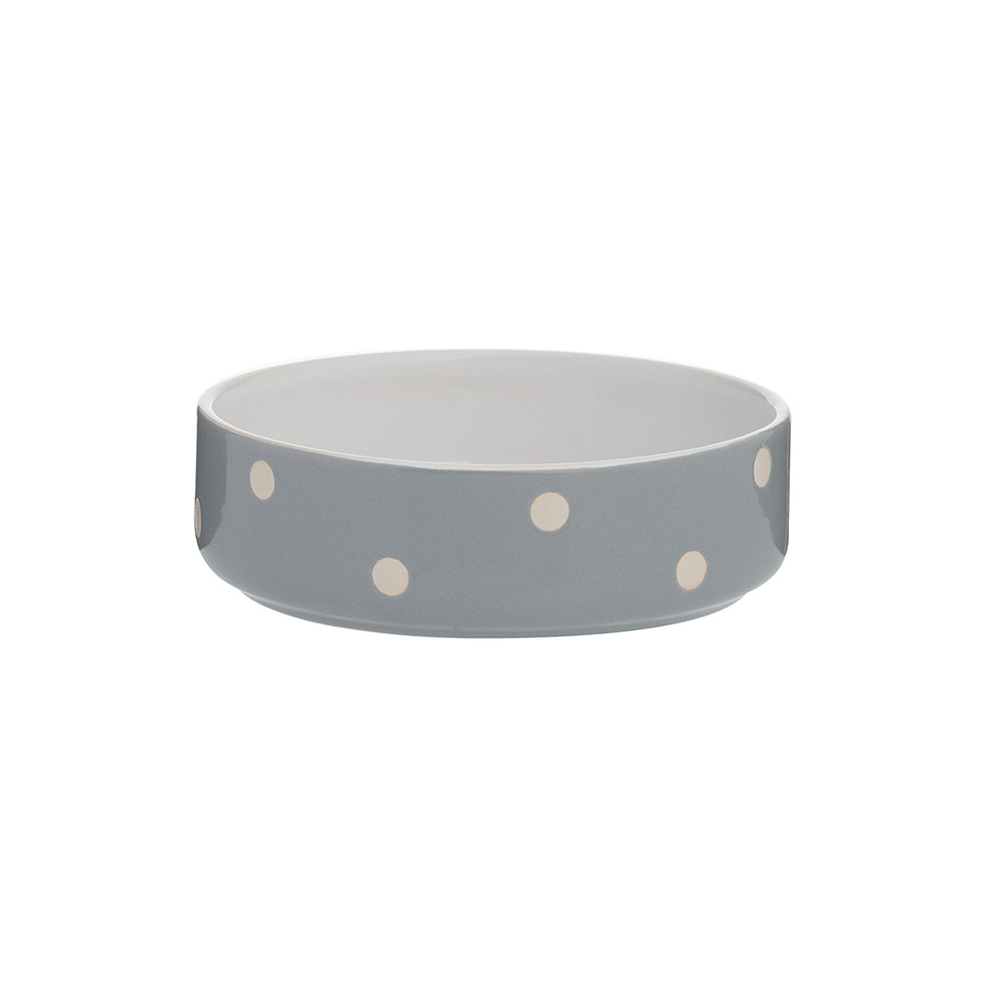 Mason Cash Polka Dot Pet Bowl Grey | Pets