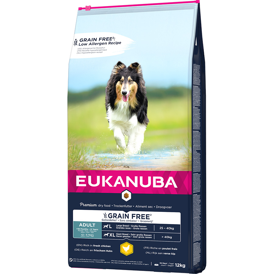 Eukanuba Grain Free Large Breed Adult Dry Dog Food Chicken Pets