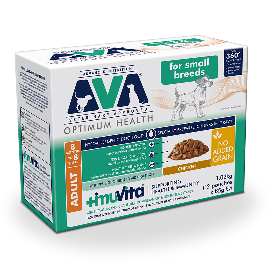 AVA Veterinary Approved Small Breed Adult Wet Dog Food Gravy Chunks Pets