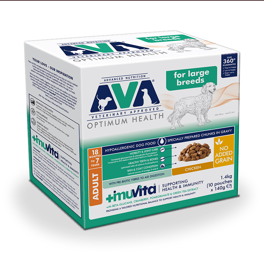 AVA Veterinary Approved Large Breed Adult Wet Dog Food Chunks in Gravy Pets