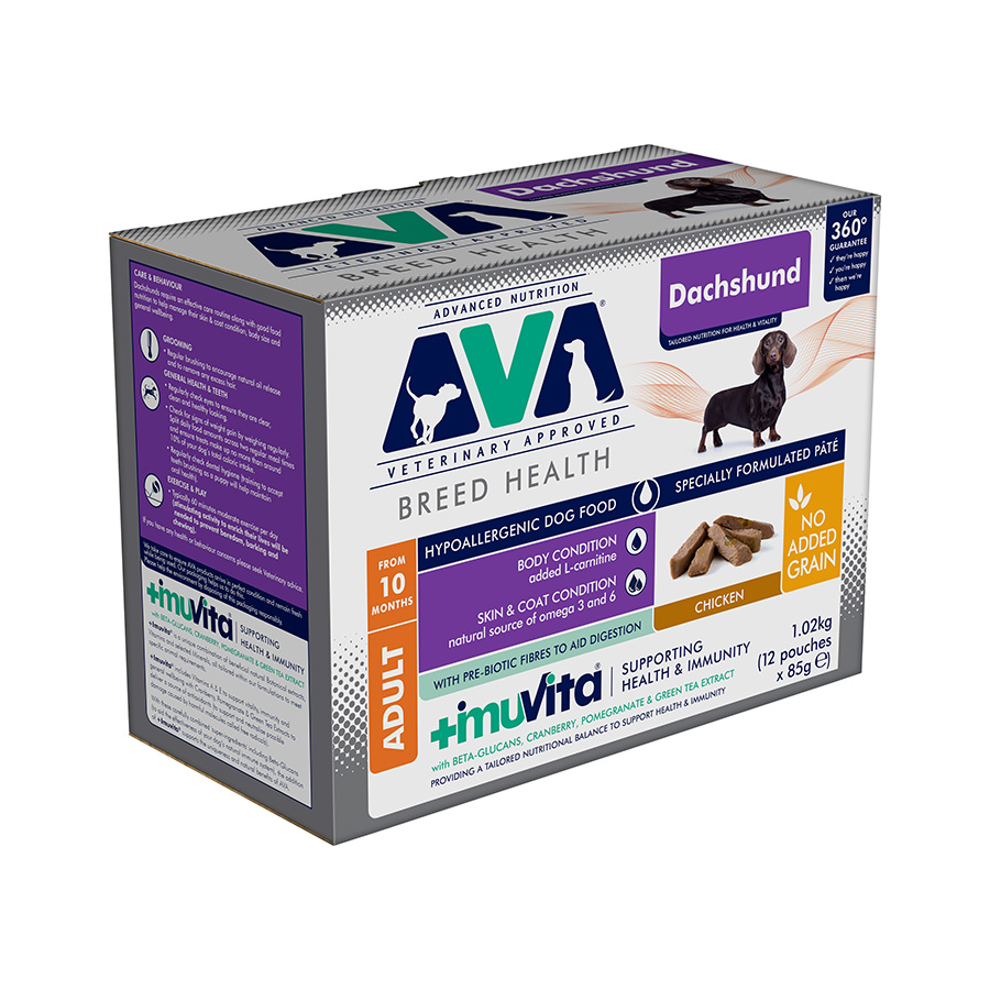 AVA Veterinary Approved Dachshund Adult Wet Dog Food Pate Pets