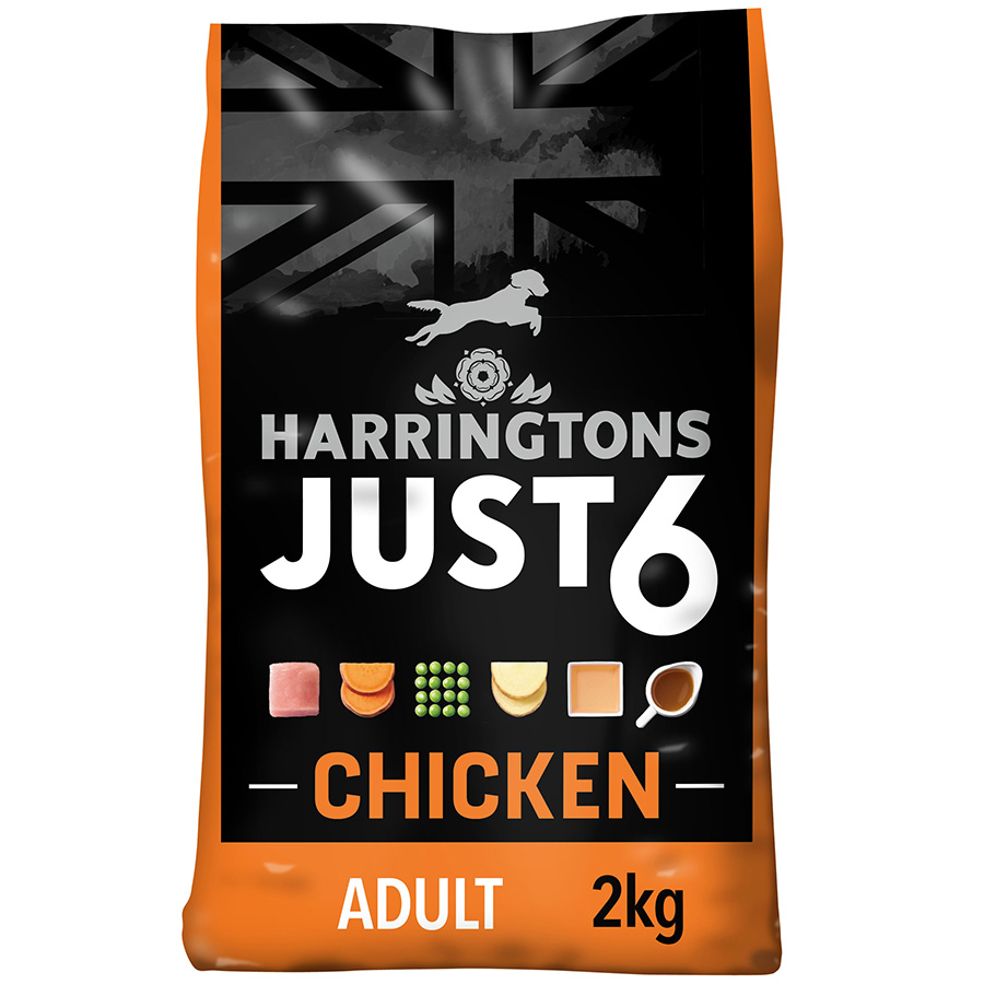 Harringtons Just 6 Complete Dry Adult Dog Food Chicken & Potato 2Kg