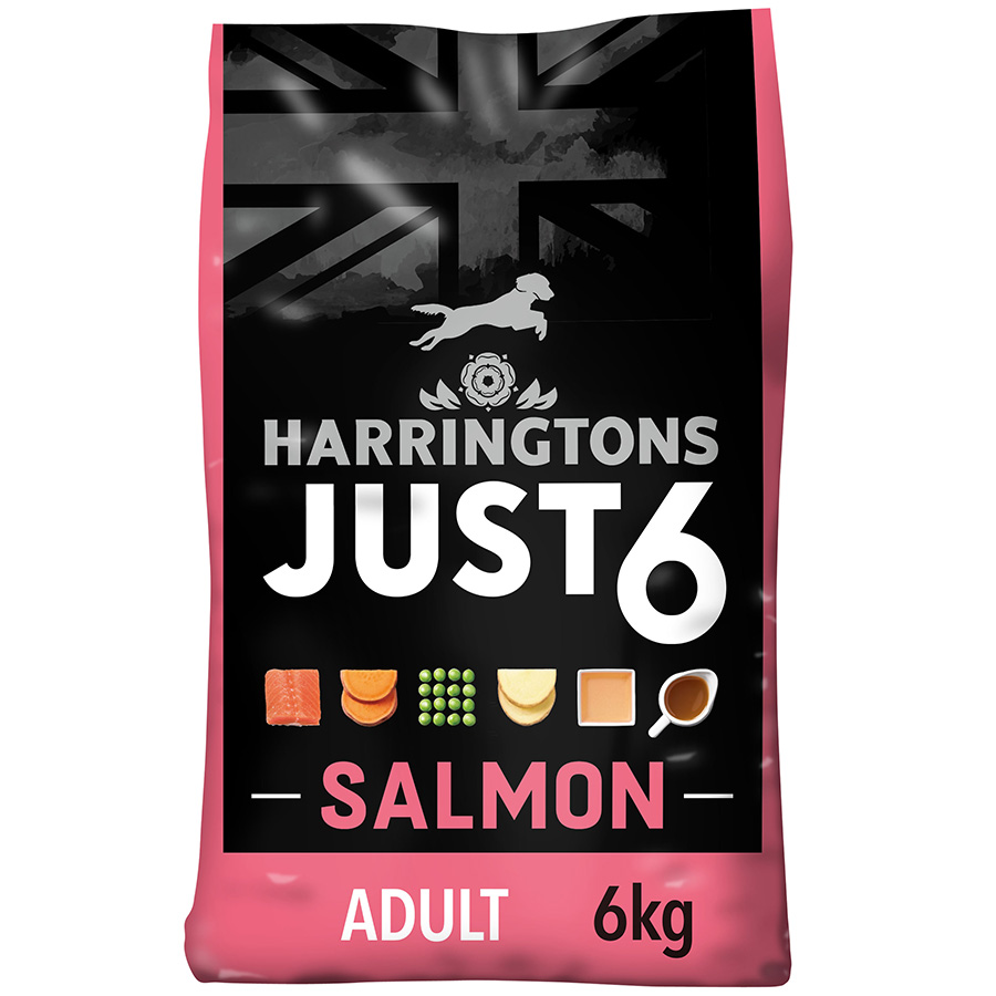 Harringtons Just 6 Complete Adult Dry Dog Food Salmon Potato Pets