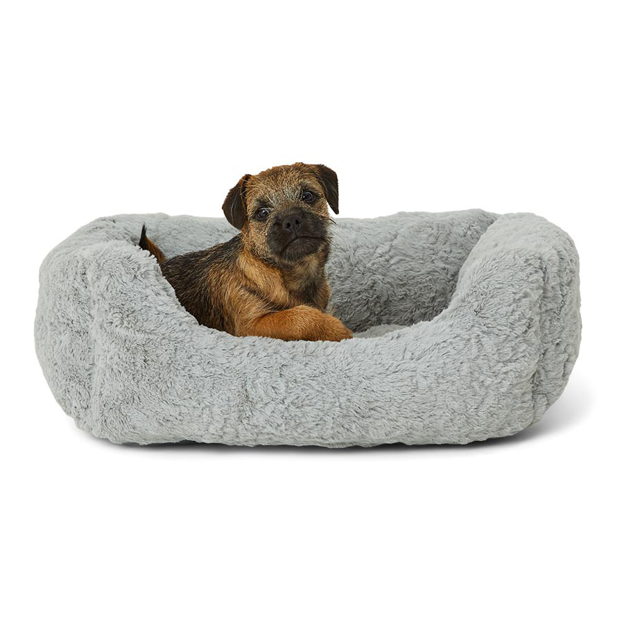 Pets at Home Heated Square Puppy Bed Grey Pets