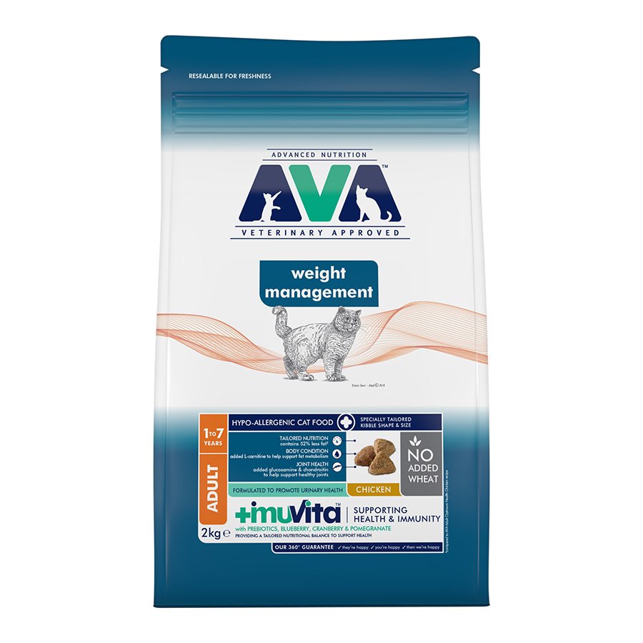 AVA Veterinary Approved Weight Management Dry Cat Food Chicken Pets