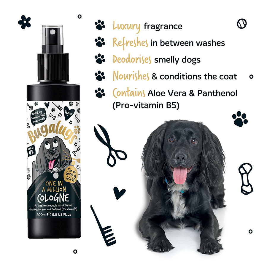 Bugalugs One in a Million Cologne Deodorising Spray for Dogs Pets