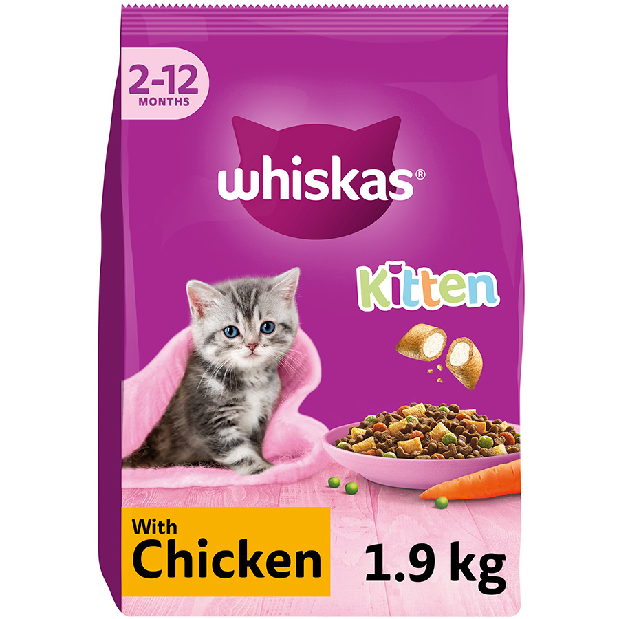 Whiskas Kitten Dry Cat Food Chicken Pets