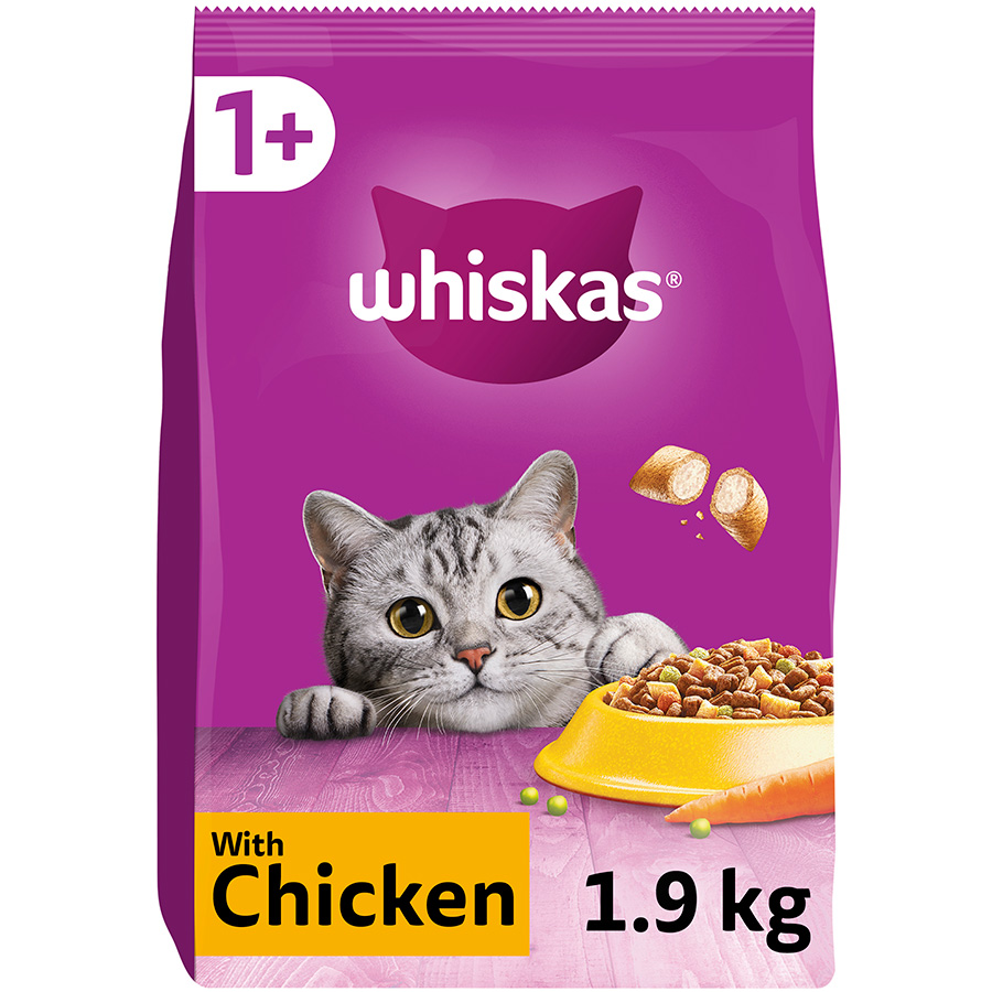 Whiskas 1+ Adult Dry Cat Food Chicken | Pets