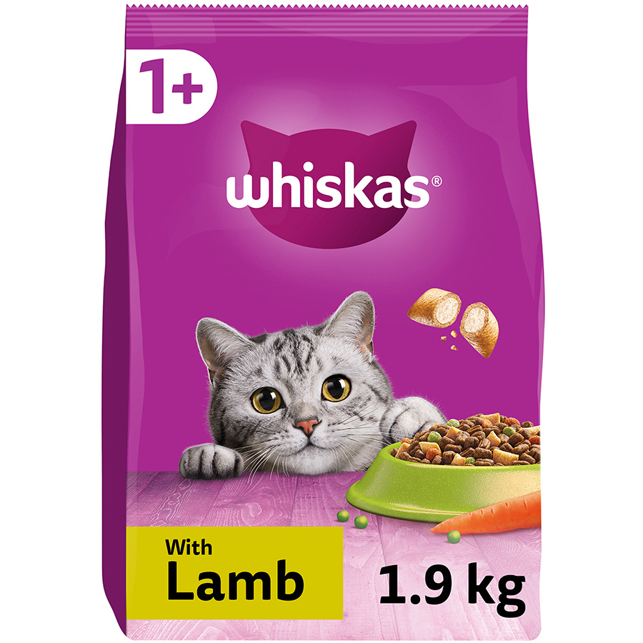 Whiskas 1+ Adult Dry Cat Food Lamb | Pets