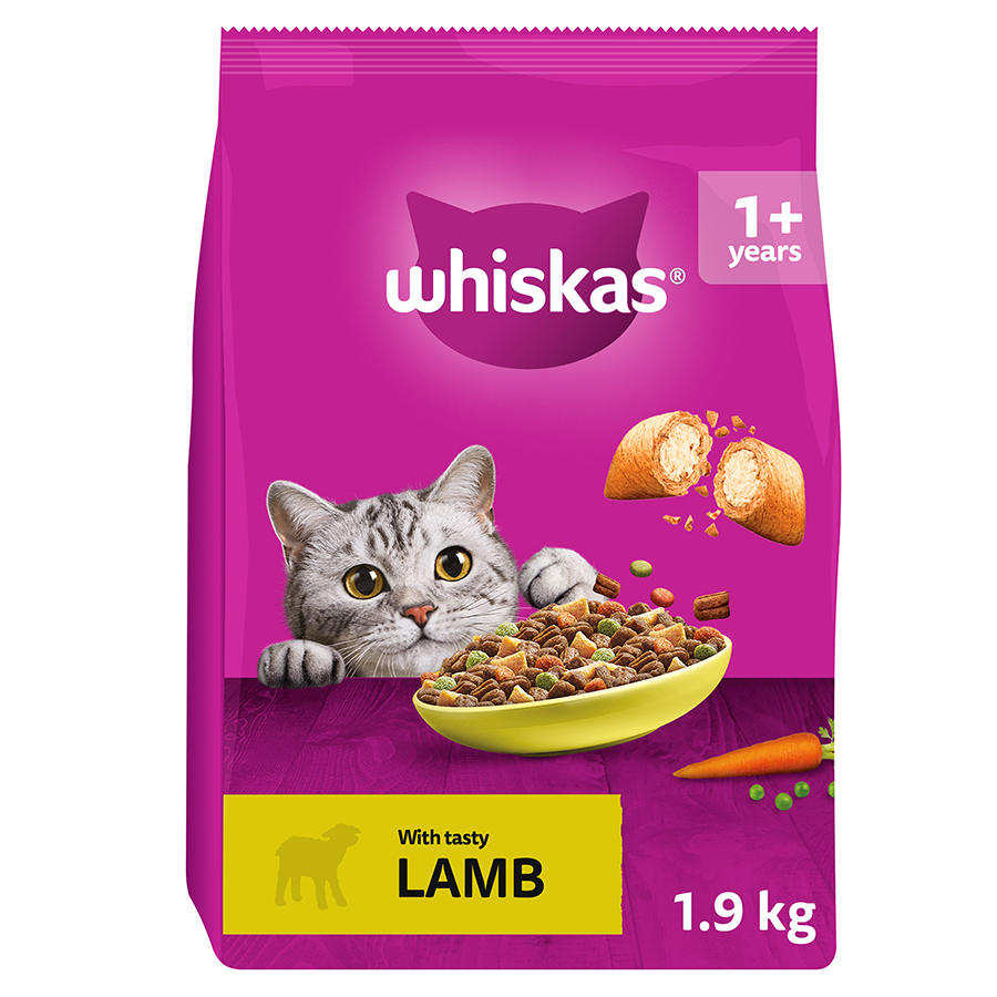 Whiskas 1+ Adult Dry Cat Food Lamb