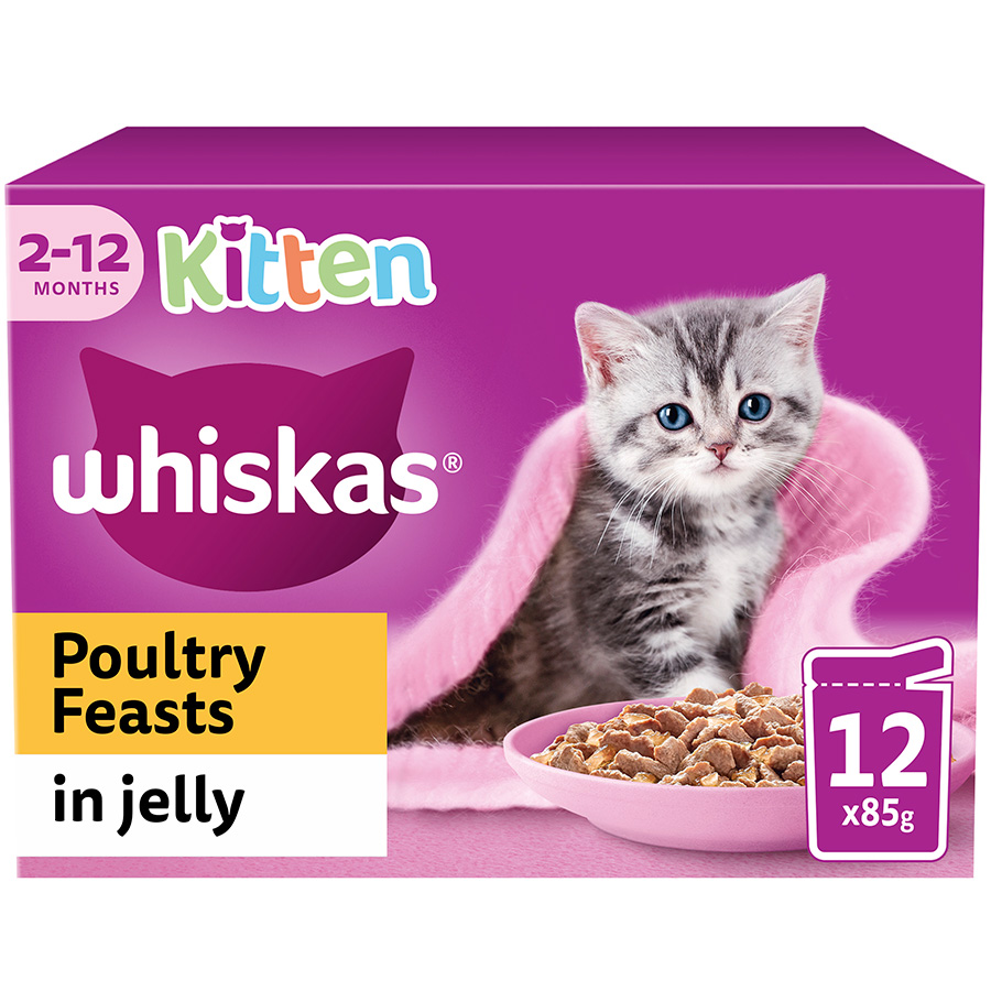 Whiskas Kitten Wet Cat Food Poultry In Jelly