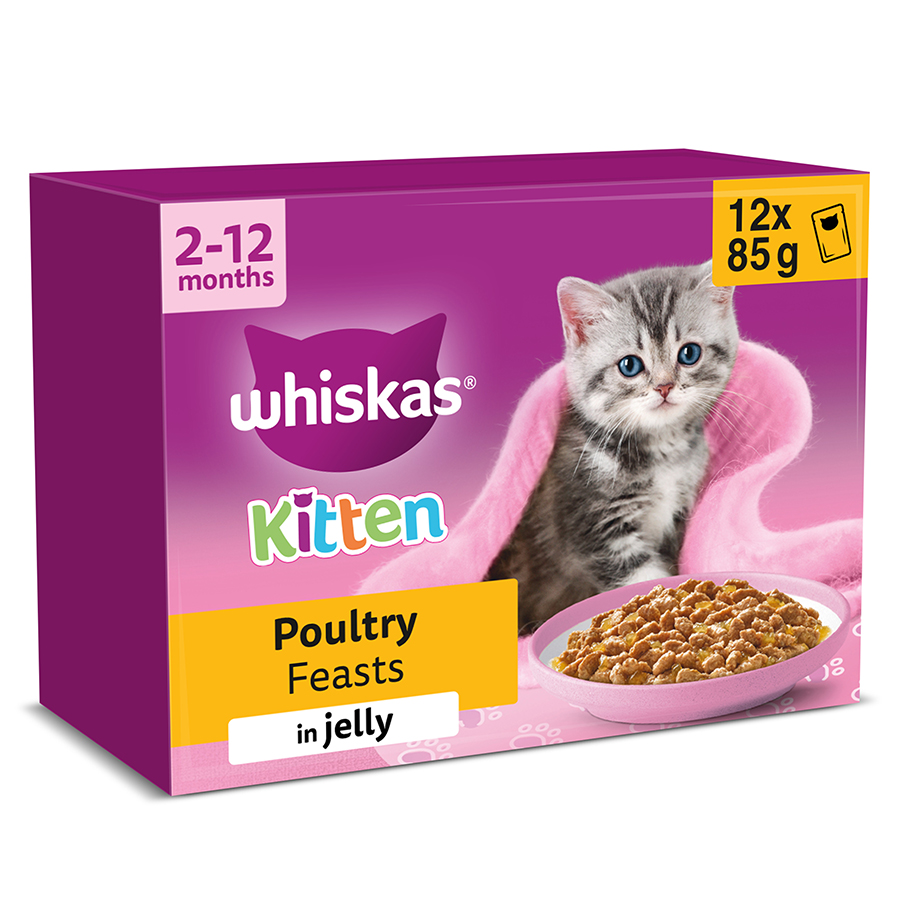 Whiskas Kitten Wet Cat Food Poultry In Jelly