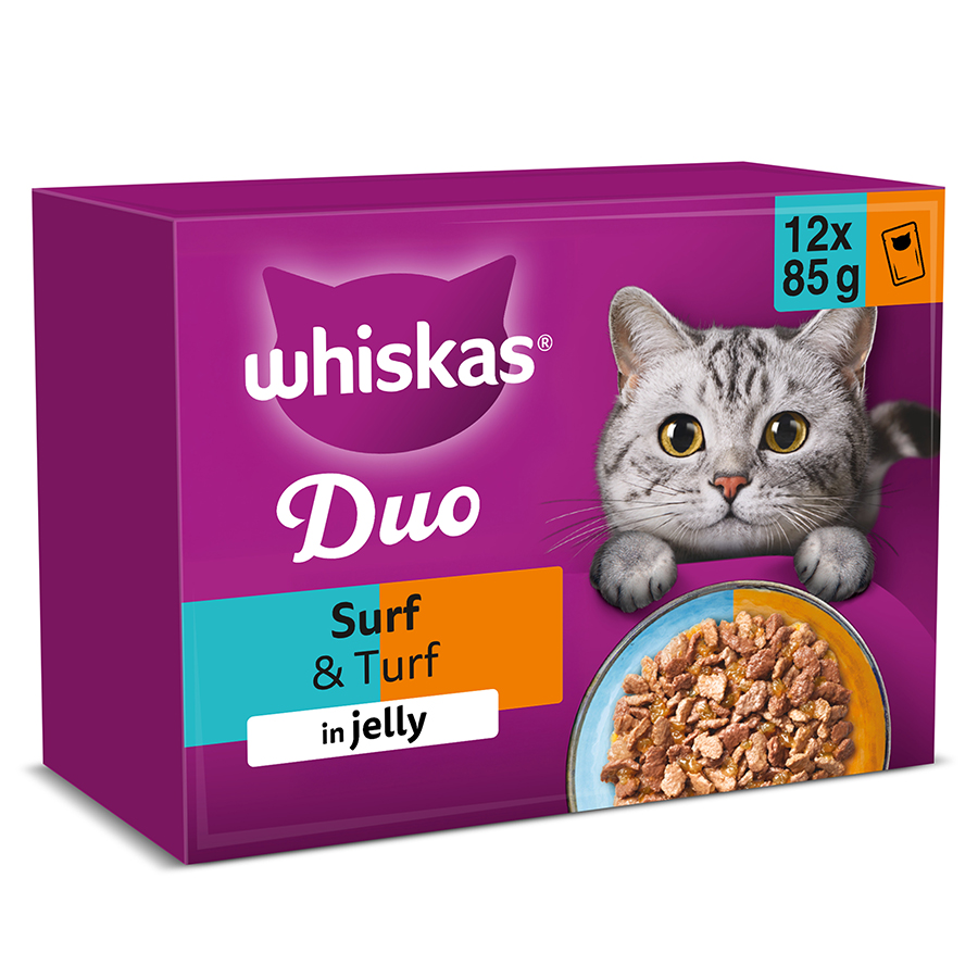Whiskas 1+ Adult Wet Cat Food Surf &