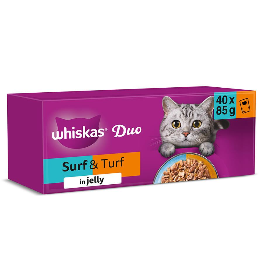 Whiskas 1+ Adult Wet Cat Food Surf &