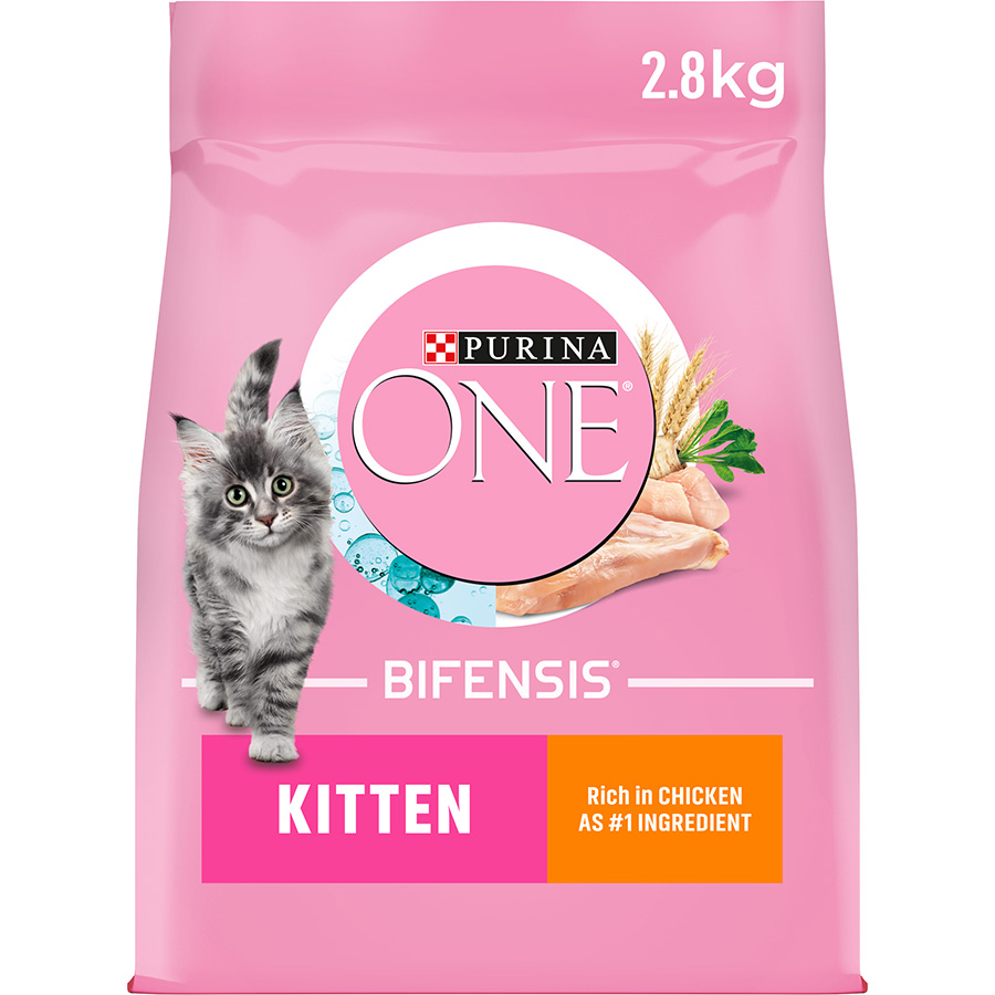 Purina ONE Kitten Dry Cat Food Chicken Wholegrain Pets