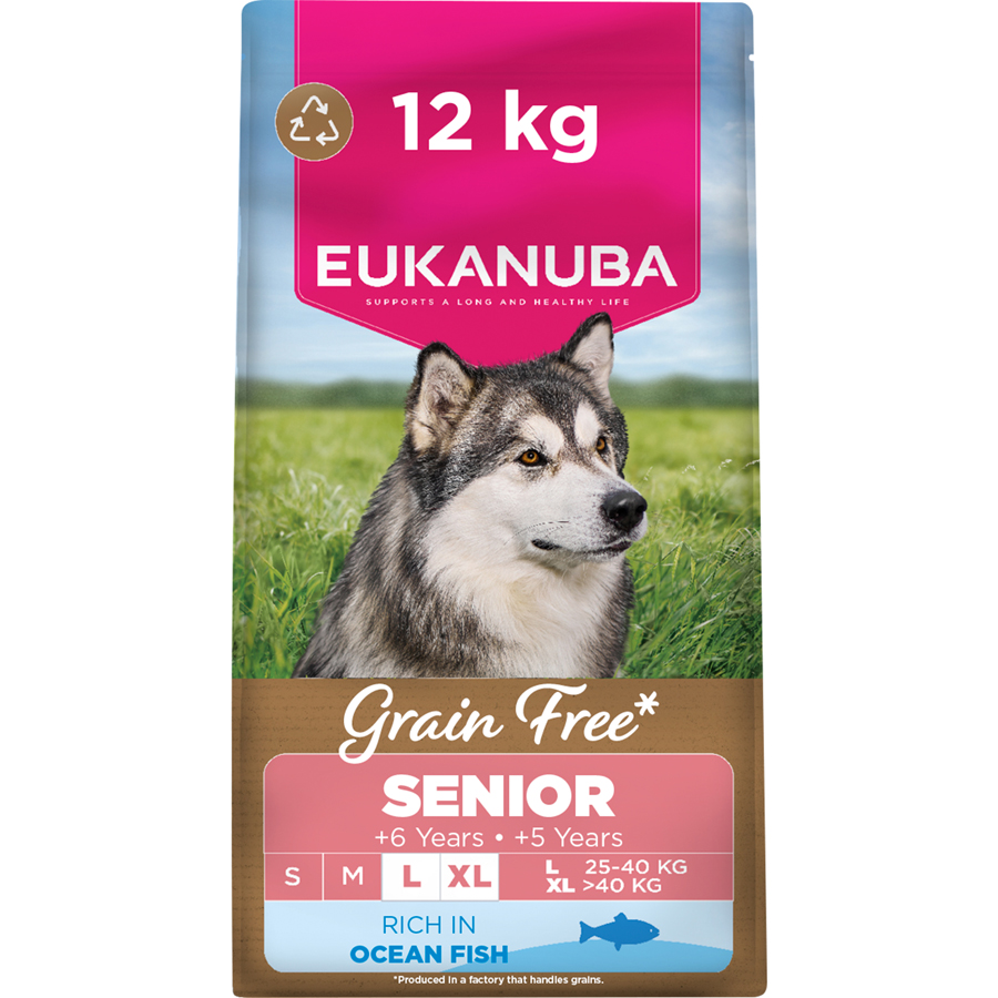 Eukanuba Grain Free Large Breed Senior Dry Dog Food Ocean Fish