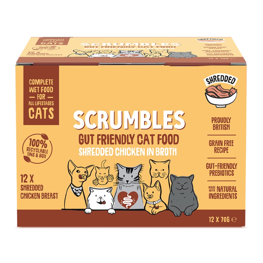 Scrumbles Complete Wet Cat Food Chicken Broth