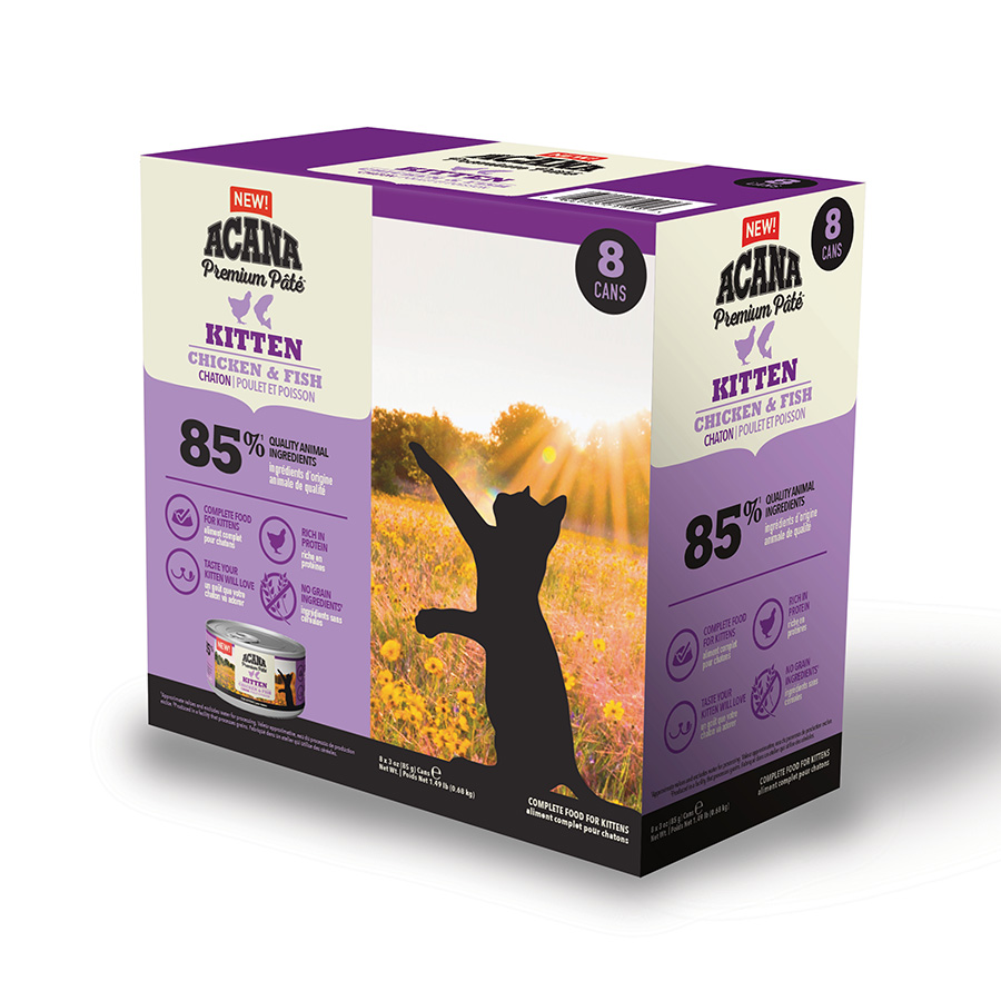 Acana Premium Pate Wet Kitten Food Chicken Fish Pets