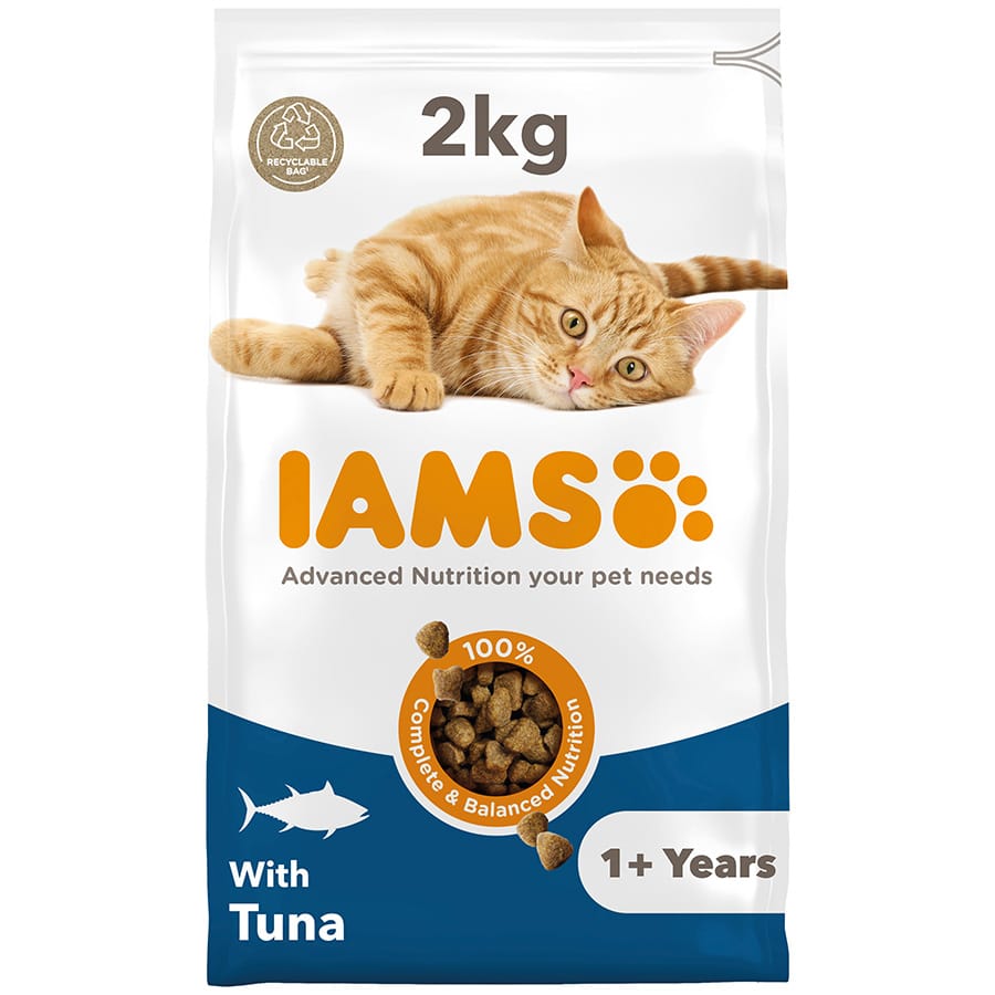IAMS Iams Tuna Adult Dry Cat Food pet food packaging
