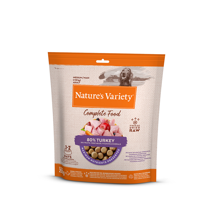 Natures Variety Large Breed Adult Freeze Dried Dog Food Turkey Pets