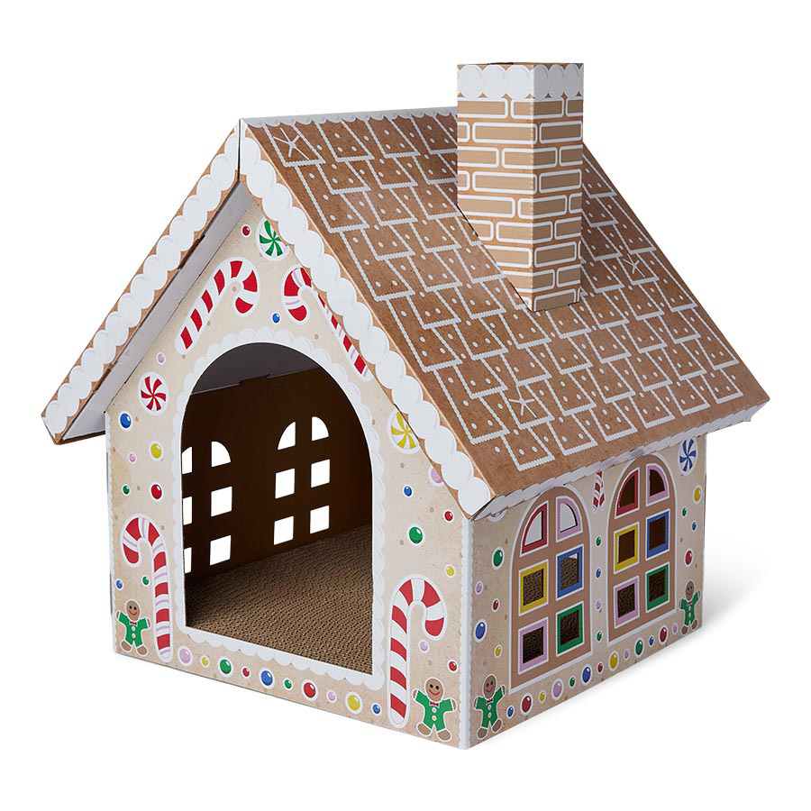 Pets at Home Christmas Gingerbread House Cat Scratcher