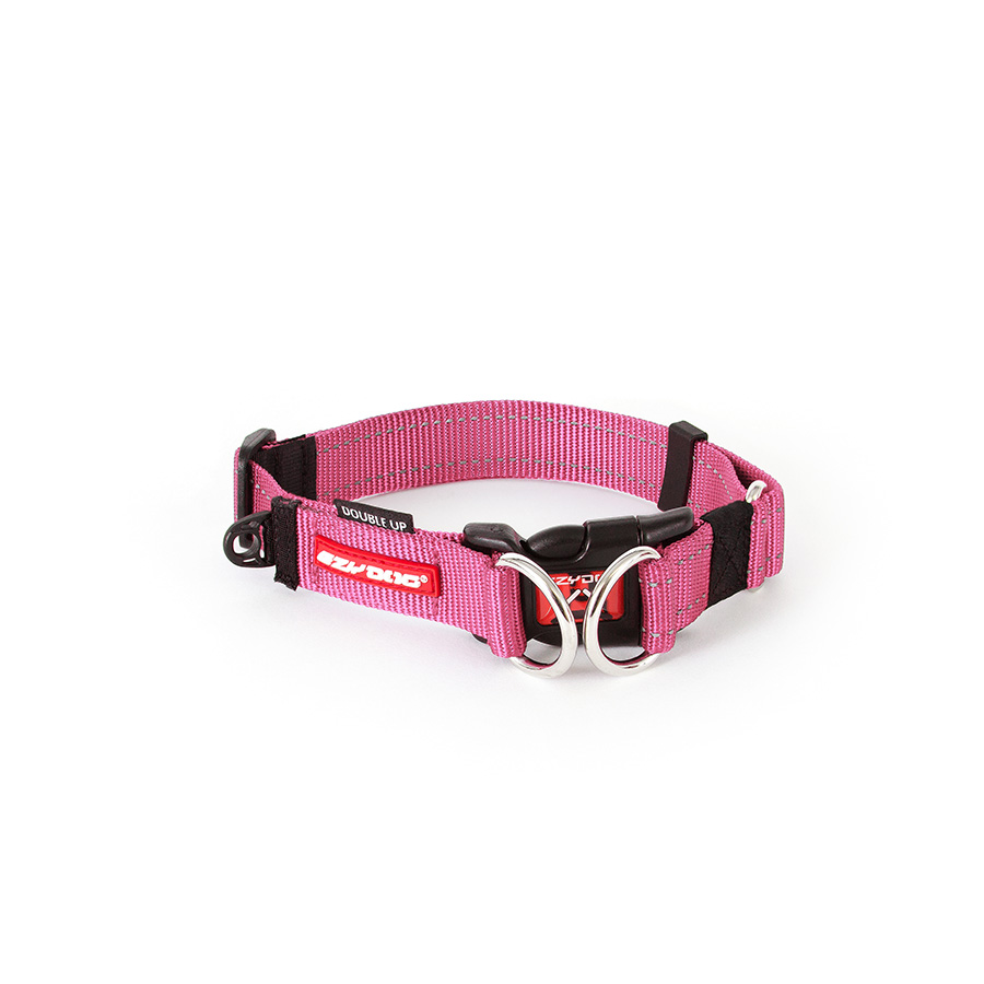 Ezydog Double Up Dog Collar Pink Medium