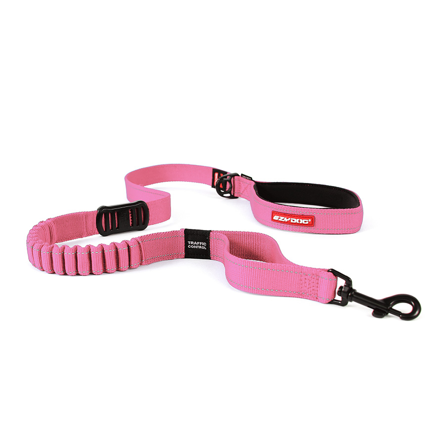 EzyDog Zero Shock Dog Lead Pink Pets