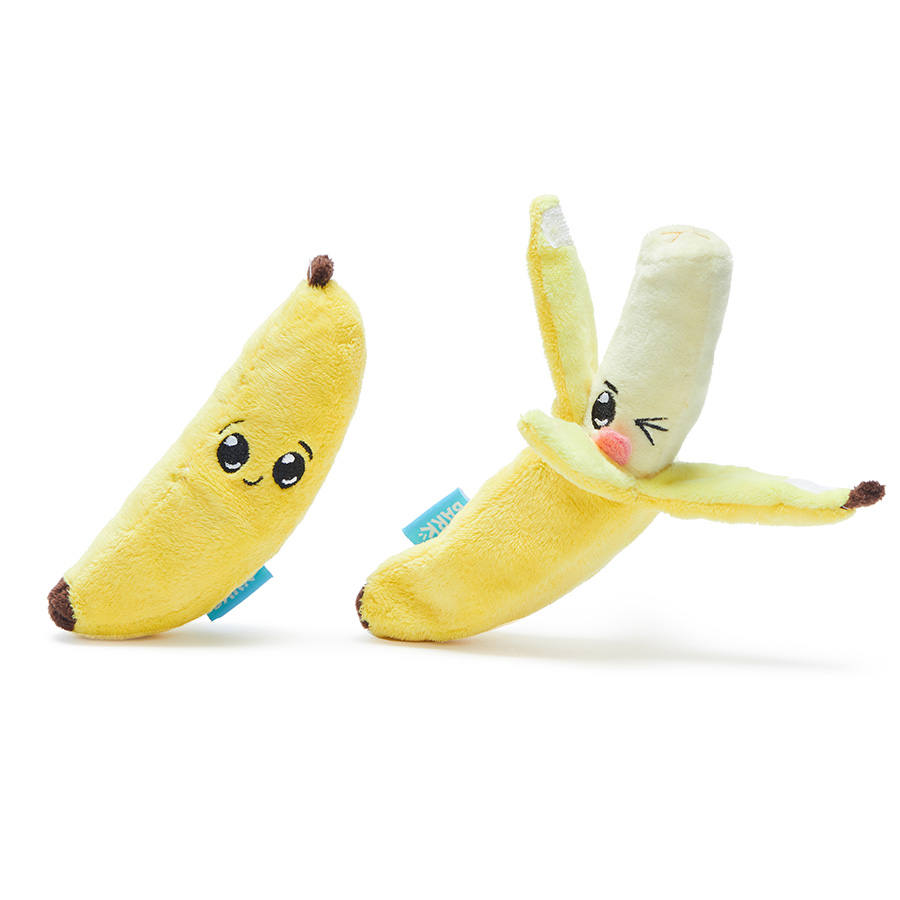 Bark Prudence Imprudence Bananas Plush Dog Toy Pets