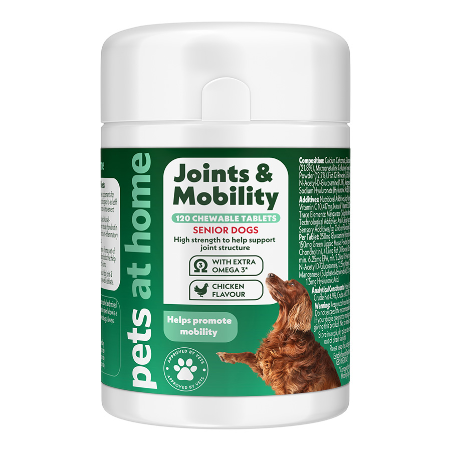 Pets at Home Senior Dogs Joint Mobility Chewable Tablets