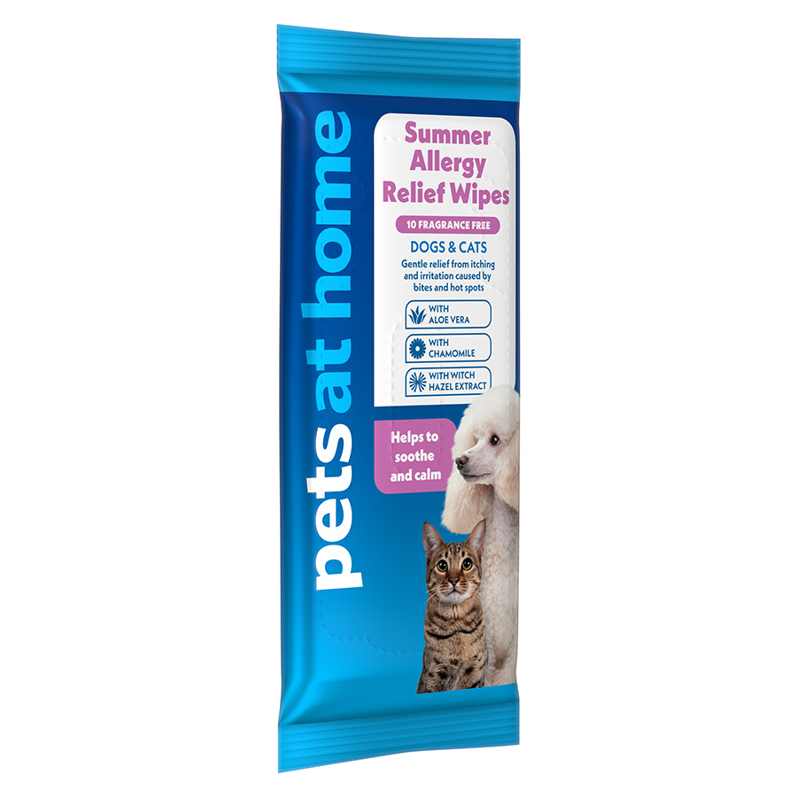 Pets at Home Summer Allergy Relief Wipes for Dogs Cats