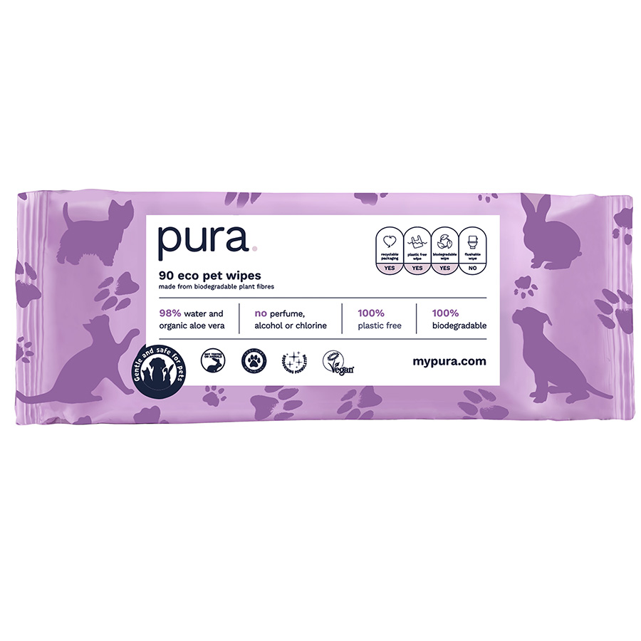 Pura Eco Pet Wipes 90 Pack
