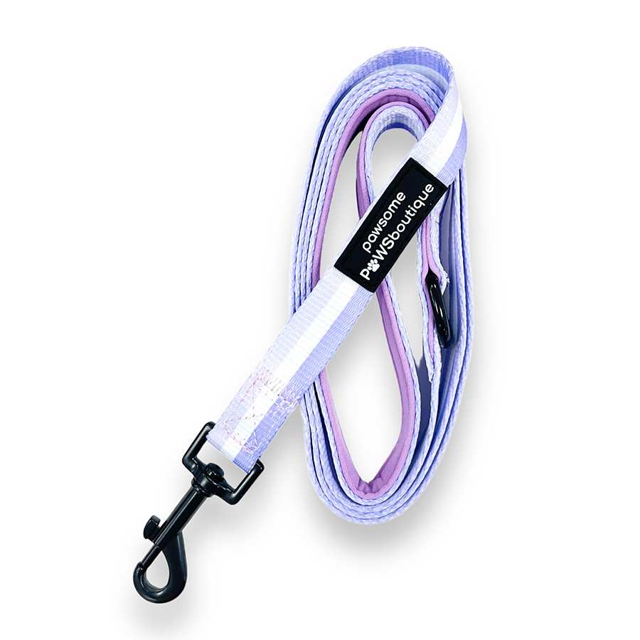Pawsome Paws Boutique Essentials Fabric Dog Lead Lilac