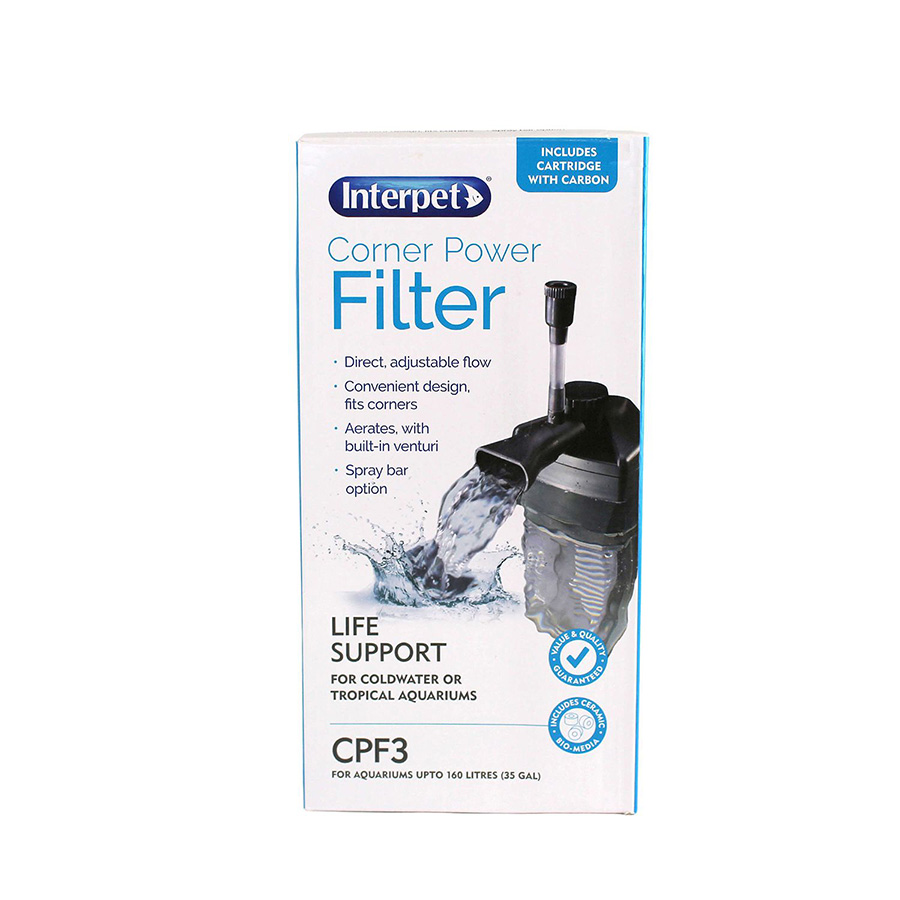 Interpet Aquarium Corner Power Cartridge Filter Cpf3