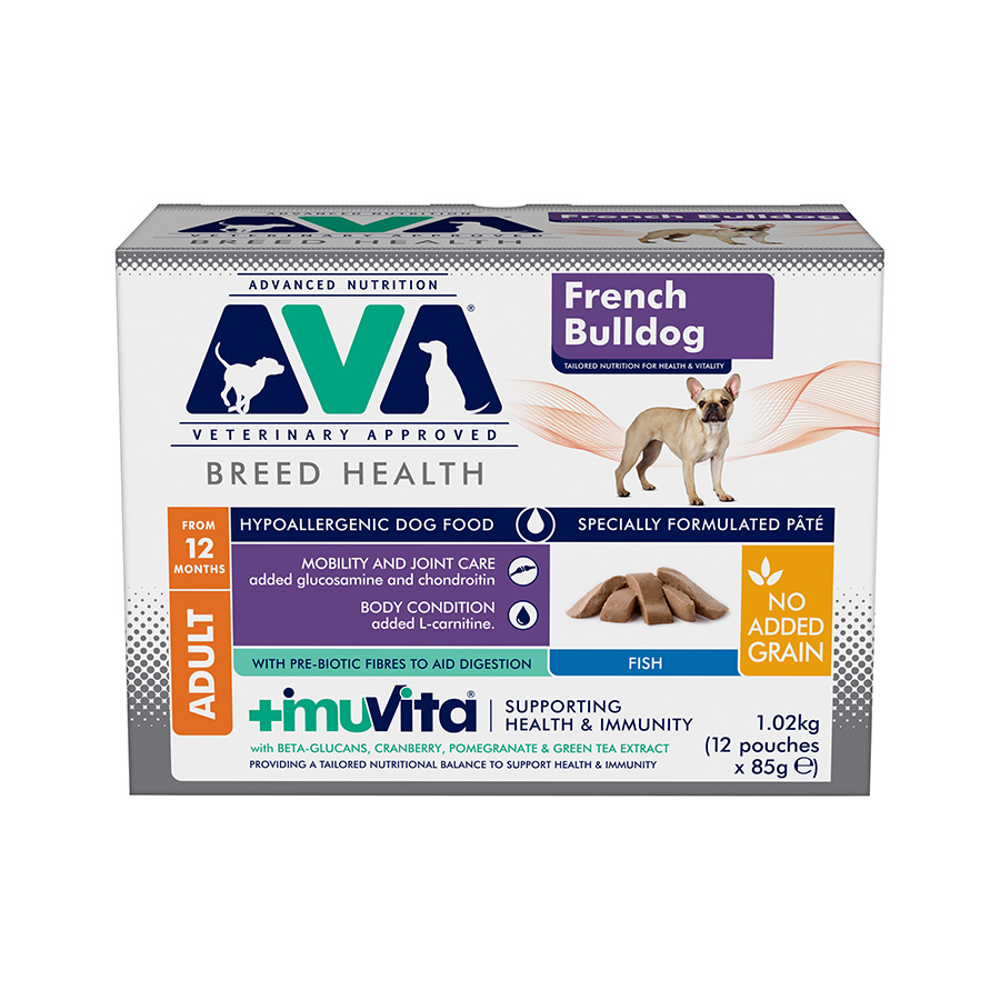 AVA Health & Vitality French Bulldog Adult Dry Dog Food Fish | Pets