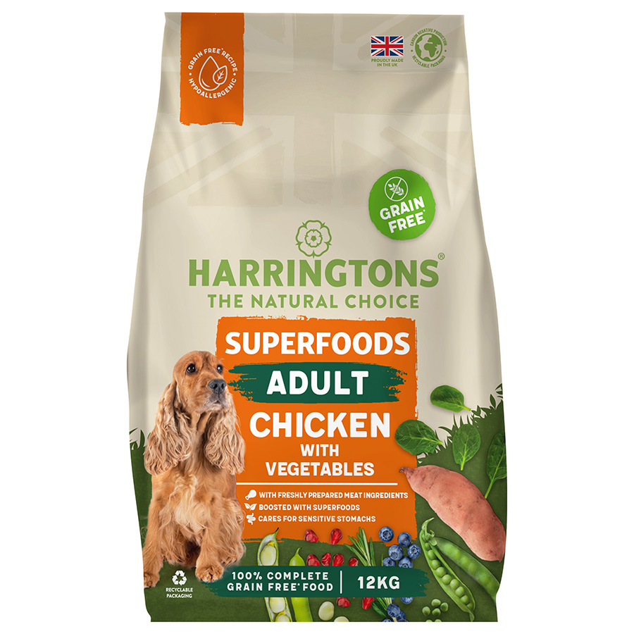 Harringtons Grain Free Superfoods Adult Dry Dog Food Chicken Pets