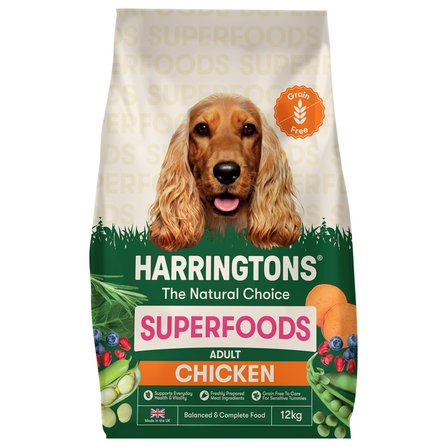 Harringtons Superfoods Grain Free Adult Dry Dog Food Chicken & Sweet Potato